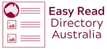 Easy Read page. Text: Easy Read Directory Australia.